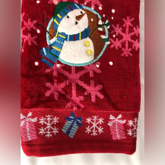 NWT Brighten the Season Snowman Hand towel Set - Picture 11 of 16